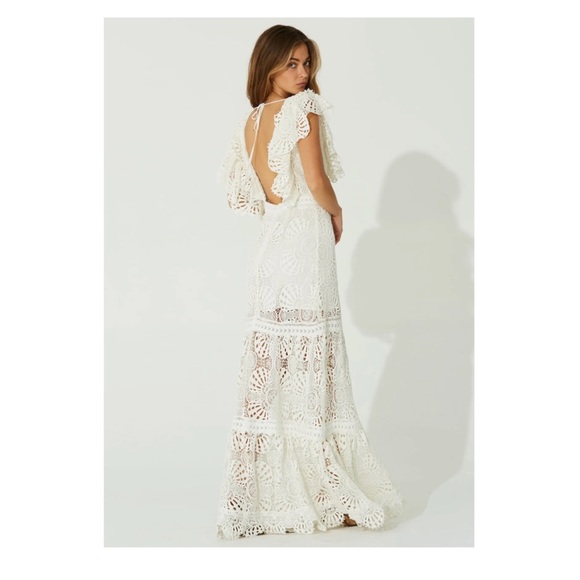 New! JEN’S PIRATE BOOTY Maldives Crochet Lace Maxi Dress - Picture 5 of 12
